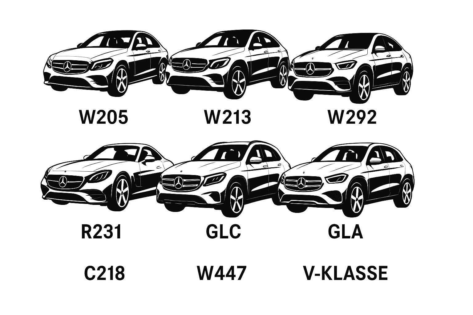 Mercedes AMG Lenkräder W205 W213 GLC W447 u. a.